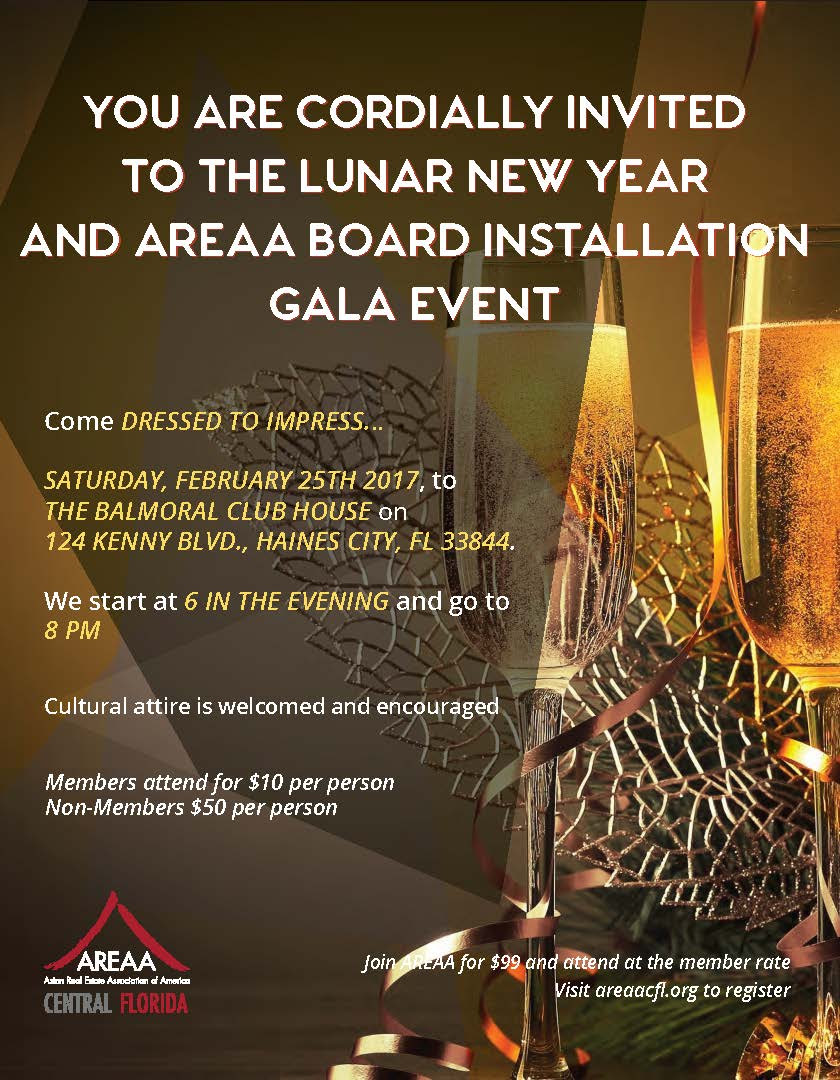 AREAA BOARD INSTALLATION GALA EVENT