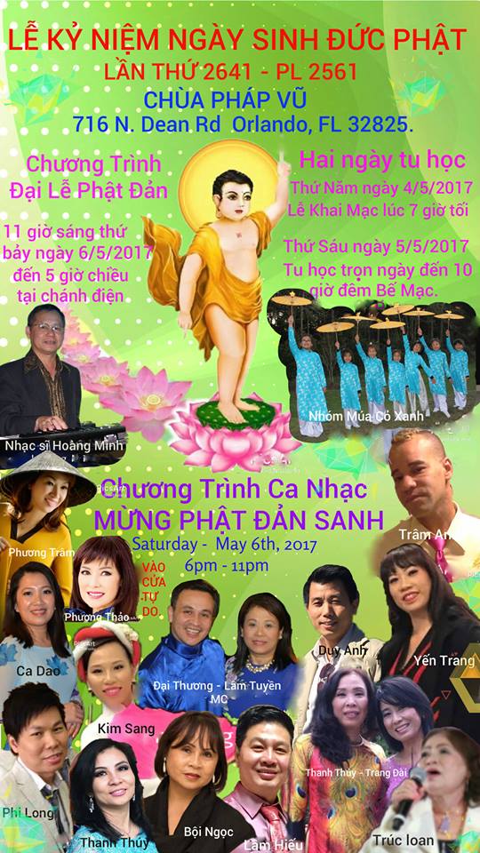 Buddha birthday at phap vu Buddhist