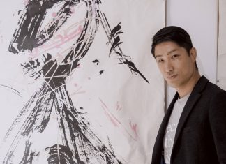Artist showcases Europe’s largest calligraphy work Masaaki Hasegawa