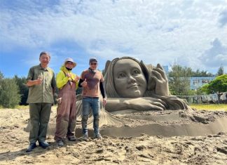 Installation art and sand sculpture showcased at Miaoli festival sand sculpture showcased at Miaoli festival
