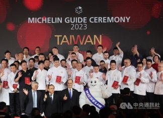 Fine dining in Taiwan gets more diverse with latest Michelin recognition Representatives from restaurants picked by the Michelin Guide pose for a group photo at a ceremony held in Taipei
