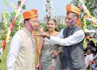 Indians mark start of spring with ‘Holi’ celebrations in New Taipei Holi Festival in Taipei