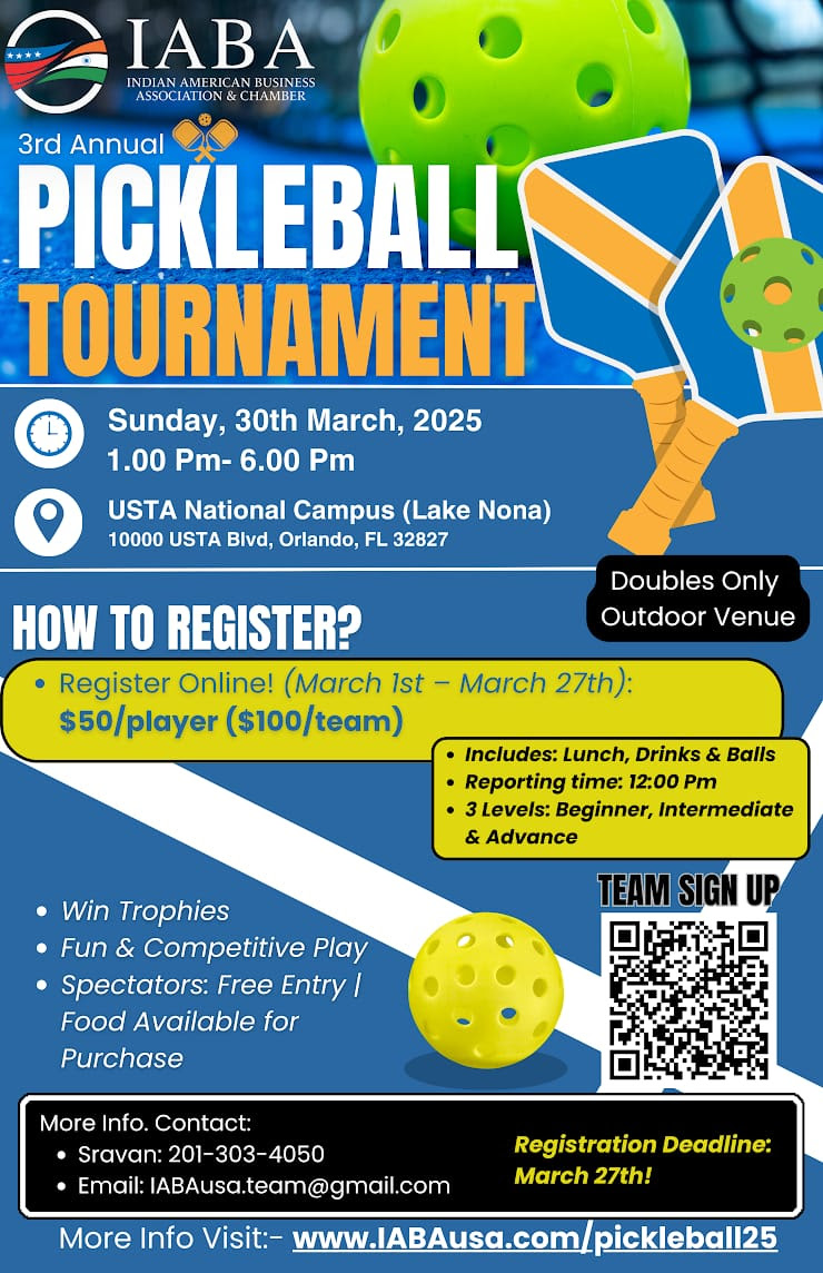 3rd Annual IABA Pickleball Tournament