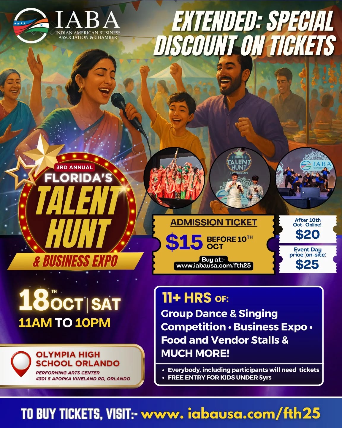 IABA- 3rd Annual FLORIDA'S TALENT HUNT GROUP DANCE & SINGING COMPETITION