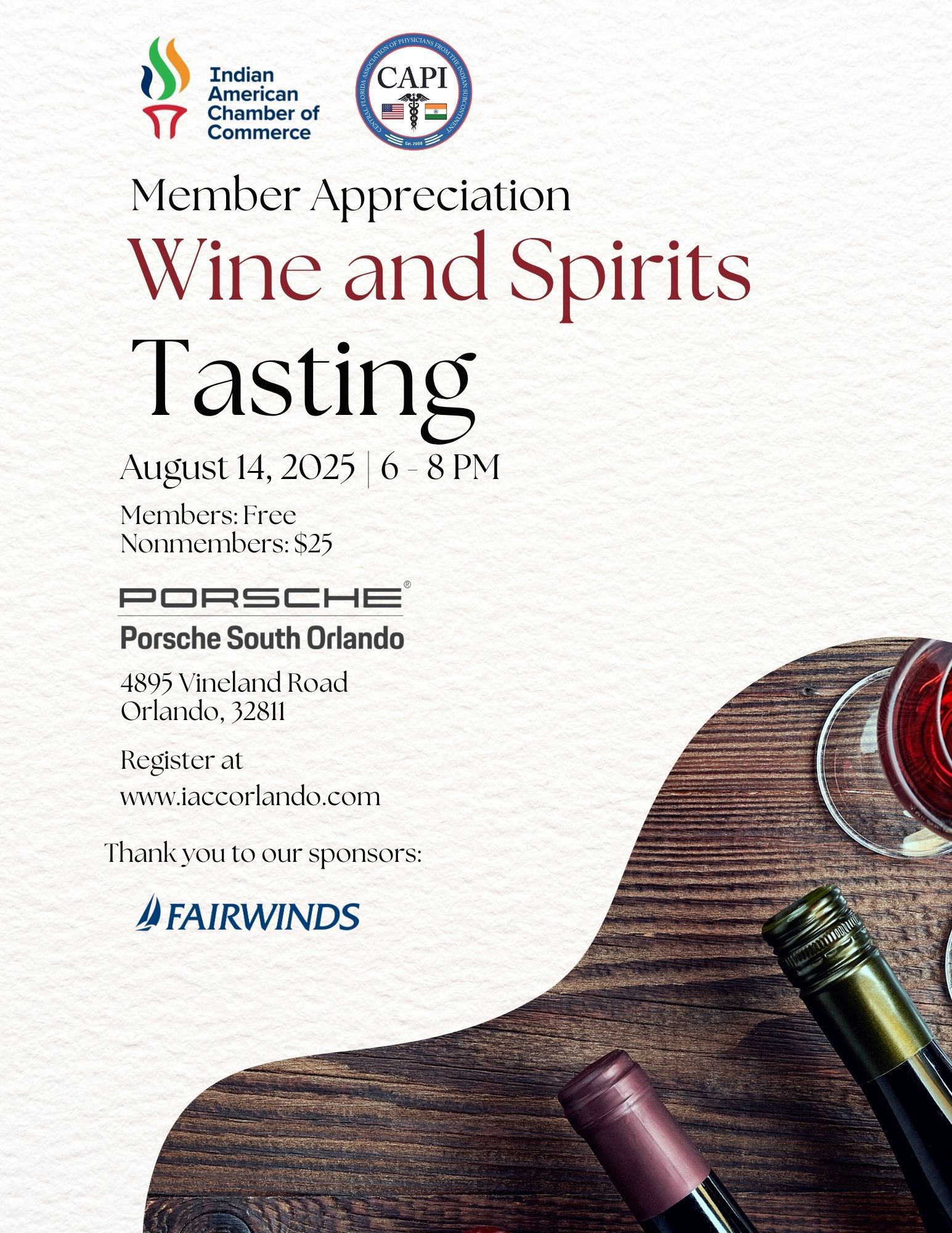 IACC Wine & Spirits Tasting with CAPI