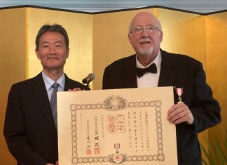Mr. Richard Del Vecchio the prestigious Order of the Rising Sun, Gold and Silver Rays Richard Del Vecchio