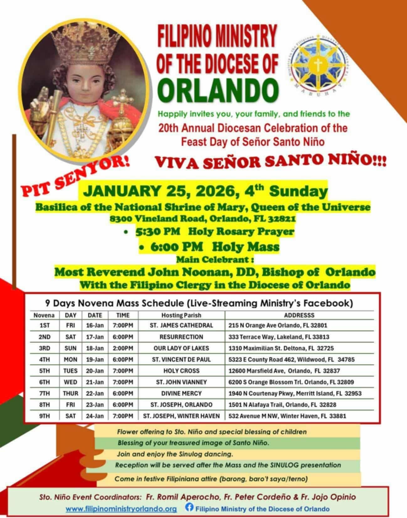 20th Annual Diocesan Celebration of the Feast Day of Señor Santo Niño