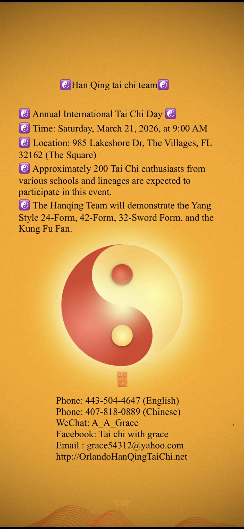 International Tai Chi Day