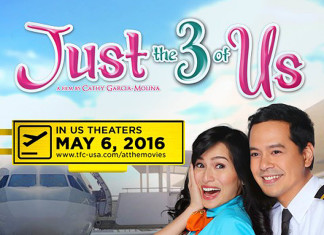 “Just The 3 of Us” is showing in the East Coast on May 6! Just The 3 Of Us