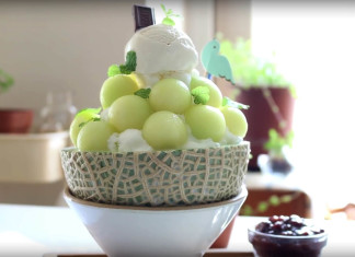 How to make a Korean Melon Shaved Ice Korean dessert Melon Shaved Ice