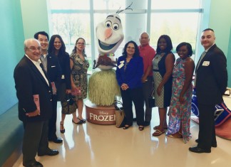 Nemours Children’s Hospital hosts Business After Hours Asian American Chamber members tour the Nemours Children’s Hospital, stopping at a play zone for patients and families. Matt Thursam, Jackson Young, Mitzi Archer, Vanessa Rivera, Gail Rayos, Robert Lee, Dahlia Hayles, Raqcuel Hayles, Ernie Plaza