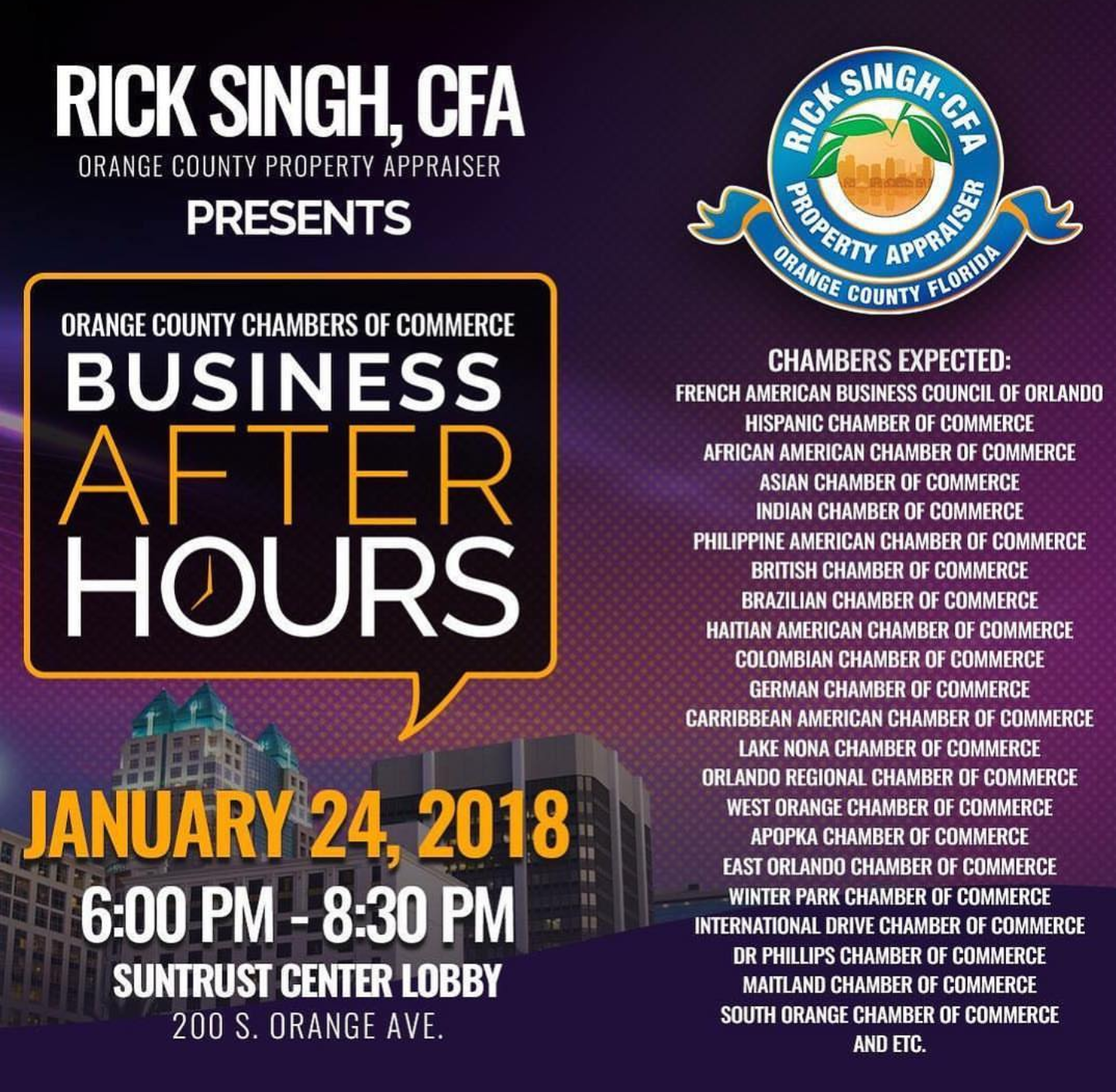 Business After Hours with Orange County Chambers of Commerce